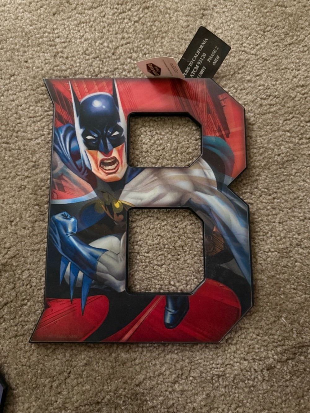 Batman Decorative Letter B - Red, Blue, Black